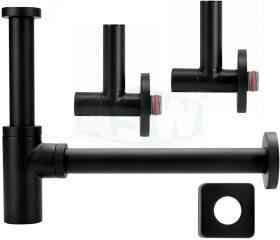 Design-Set Messing matt schwarz