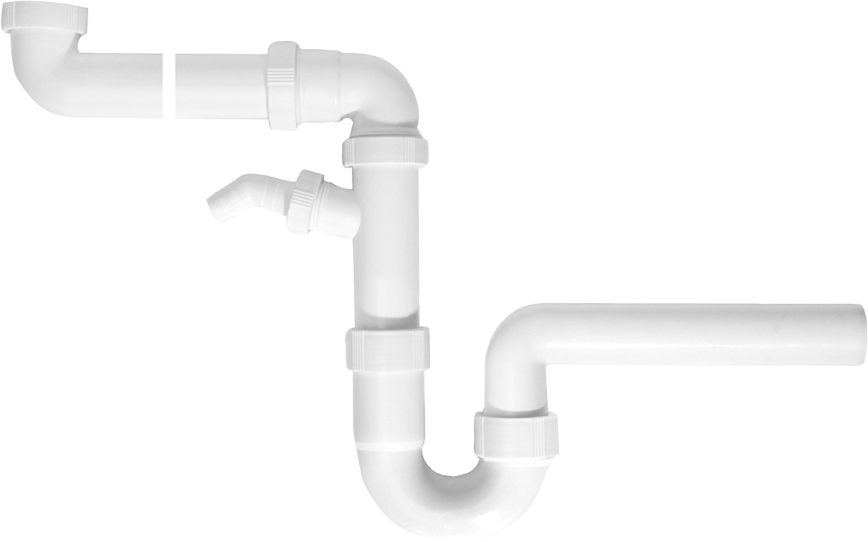 White PP space-saving tubular trap - Adolf Schmidt Metallwaren- und ...