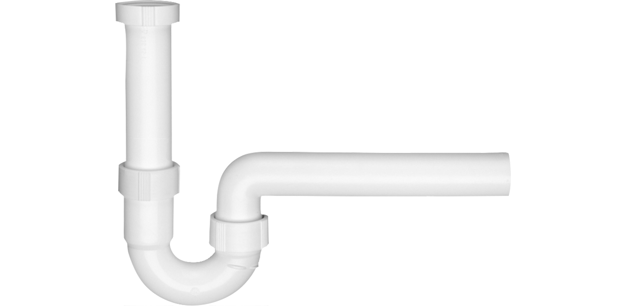 PP white sink tubular trap - Adolf Schmidt Metallwaren- und ...