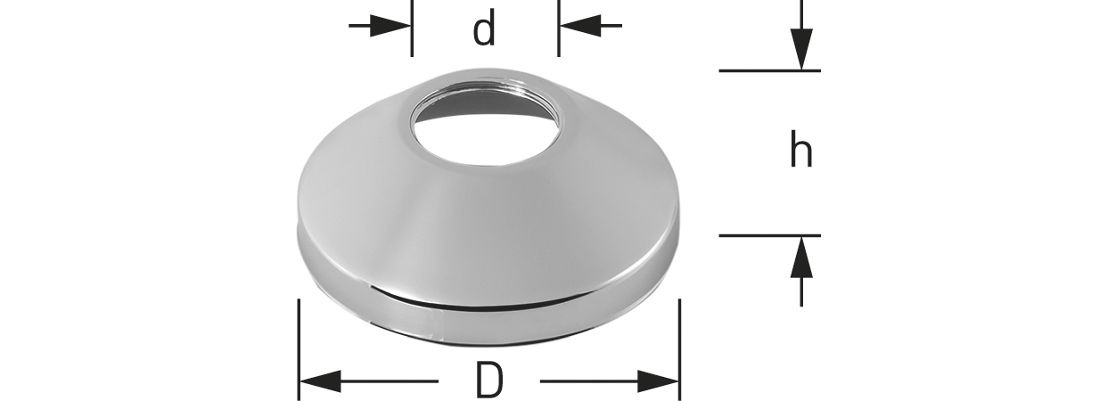 Threaded rosette, tapered design - Adolf Schmidt Metallwaren- und ...