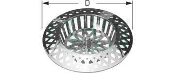 Outflow screen, hot-water-resistant, plastic