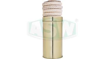 Tallowed cotton pack in a can