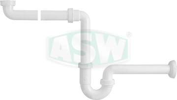 Siphon économiseur d'espace PP blanc