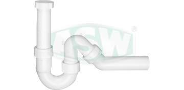 Siphon pour évier PP blanc