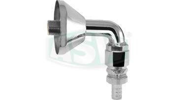 Raccord mural coudé 90° laiton chromé