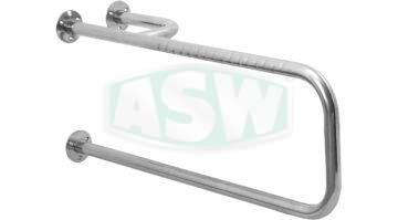 Poignée d'appui pour WC Ø 32 mm, acier inoxydable