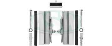 Garniture pour miroir inclinable, acier inoxydable 1.4301