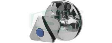 Double robinet Steiler® en laiton chromé