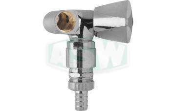 Vanne de raccordement pour robinet de puisage, laiton chromé