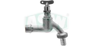 Robinet simple, laiton mat chromé