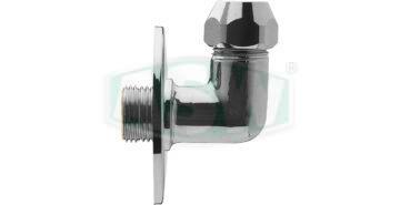 Raccord d'angle vissé, laiton chromé