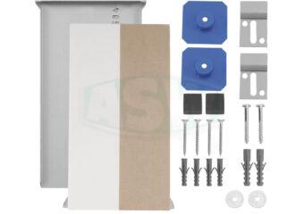 Fixation de miroir par bouton-poussoir, invisible