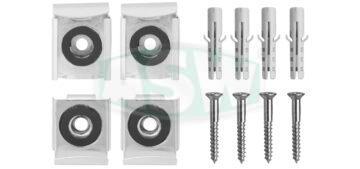 Pattes de fixation pour miroir, 4 pièces