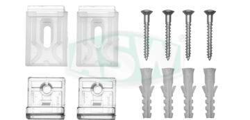 Pattes de fixation pour miroir, 4 pièces