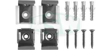 Patte de fixation pour miroir, 4 pièces, standard