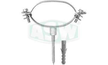 Collier ovales à une main acier galv.