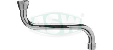 Bec en S, laiton chromé