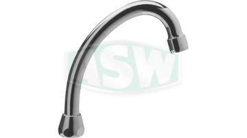 Bec col de cygne, laiton chromé