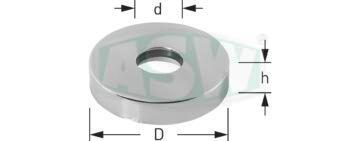 Rosace coulissante Design, laiton chromé