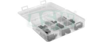 Assortiment de rondelles pour robinet, caoutchouc noir