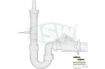 Zamknięcie antyodorowe rurowe PP białe, z rozetą