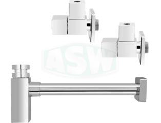 Zestaw dekoracyjny mosiądz chromowany