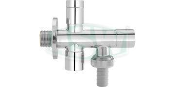 Dekoracyjny zawór kątowy łączony mosiądz chromowany