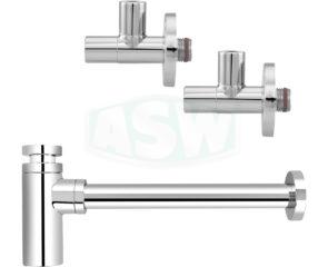 Zestaw dekoracyjny mosiądz chromowany