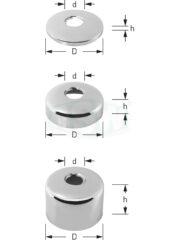 Rozety przesuwne, mosiądz chromowany