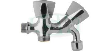 Zawór wypływowy łączony, mosiądz chromowany błyszczący