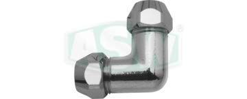 Złączka kolanko, mosiądz chromowany