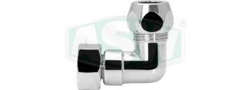 Złączka zaciskowa kolanko, chromowana