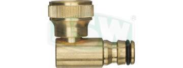 Przyłącze kurkowe kątowe dla złączy wtykanych